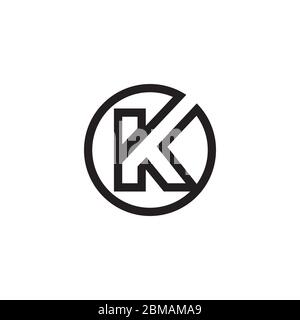 circle K lines design vector Stock Vector