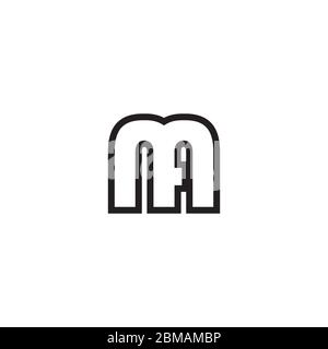 M A / N A lines icon symbol vector Stock Vector
