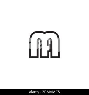 M A / N A lines icon symbol vector Stock Vector