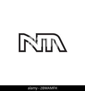 NM letermark logo design vector Stock Vector