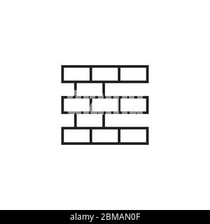 E brick letter lines logo design concept Stock Vector