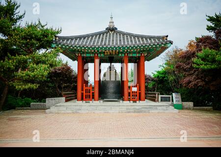 Hwaseong Fortress, South Korea - 07 MAY 2020:  Hwaseong Fortress is in Suwon, just south of Seoul. Stock Photo