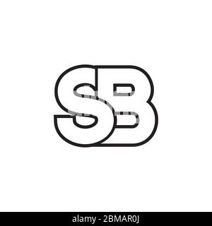 lines initial letter SB design vector Stock Vector