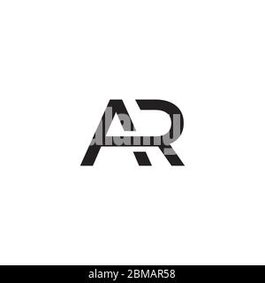 A R lettermark logo design vector Stock Vector