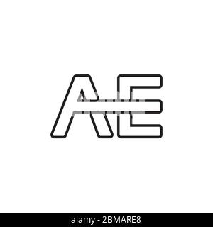A E letter lines design vector Stock Vector