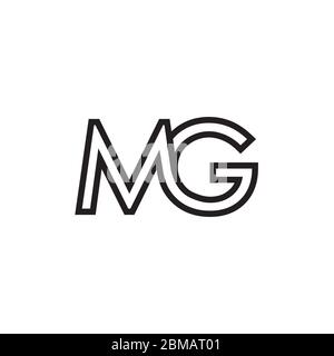 M G lines letter design vector Stock Vector