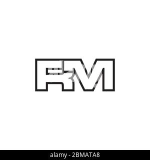 R M  lines icon design vector Stock Vector