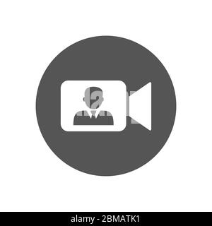 Online Meetings, Work from Home Teleconference Video Conference or Remote Working, Planning or Preventive Discussion Concept Vector. EPS 10. Stock Vector