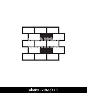 B brick letter lines logo design concept Stock Vector
