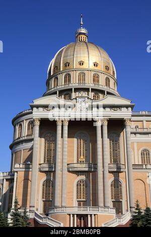 Poland landmark - Basilica of Our Lady of Sorrows in Lichen (in Polish: Bazylika Matki Bozej Bolesnej). Stock Photo