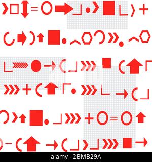geometric shapes and arithmetic signs Stock Vector