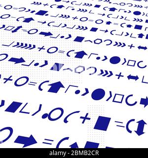 geometric shapes and arithmetic signs Stock Vector
