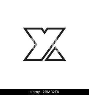 X / Y X lines logo design vector Stock Vector