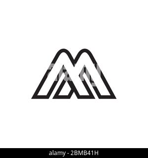 M / A A / A M / M A letter lines design vector Stock Vector