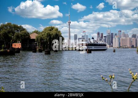 Canada, Ontario, Toronto, Toronto Ferry crossing from the Toronto City to. Wards Island Stock Photo