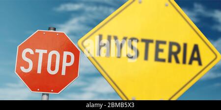 Hysteria, Corona, Panic, Reason, Coronavirus, Objectivity, Enlightenment, Virus, Threat, Covid 19, Epidemic, Pandemic, Panic, Stoke, stop, Covid-19, E Stock Photo