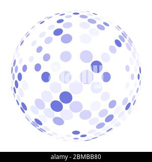 Abstract globe symbol, isolated vector icon, internet and social network concept. solated on white background Stock Vector