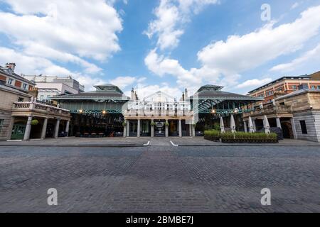 Covent Garden Market, London, UK - Deserted Due To Covid-19 Lockdown Stock Photo