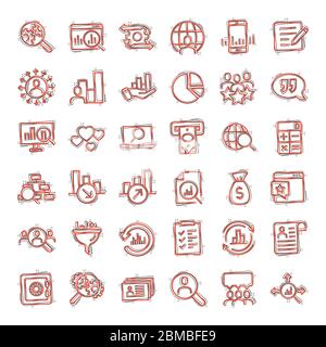 Global money icon set in comic style. Global information cartoon vector illustration on white isolated background. Finance data splash effect business Stock Vector