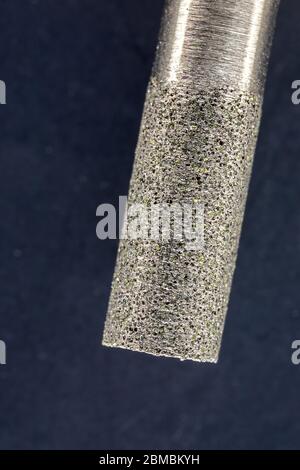 Close-up of the coating of a diamond drill Stock Photo
