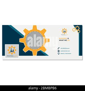 This Facebook Cover is made for companies or businesses engaged in the industry. But it can also be used in various other creative businesses as neede Stock Vector
