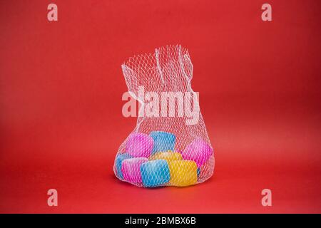 Multi-colored ice cubes for cooling drinks Stock Photo