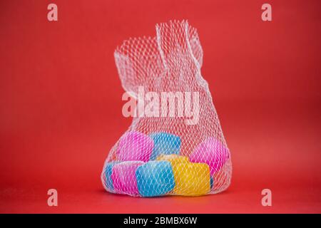 Multi-colored ice cubes for cooling drinks Stock Photo
