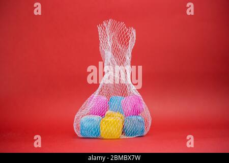 Multi-colored ice cubes for cooling drinks Stock Photo
