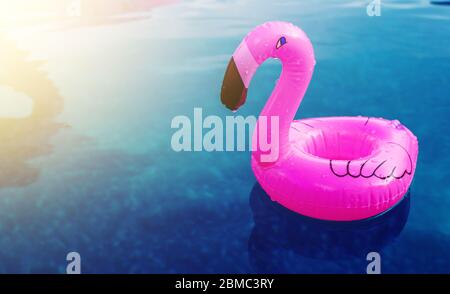 Pink Inflatable Round Tube Swimming Pool Stock Photo 103126340