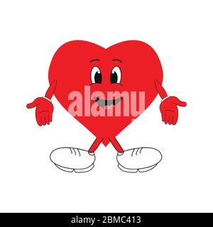 This illustration depicts the mascot of love. This illustration is intended for humanitarian and other activities based on love. Stock Vector