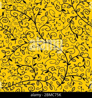 Seamless floral ornament texture. Background ornate repeating plant pattern. Stock Vector