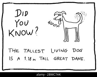 Fun fact trivia - useful doodle cartoon illustration usable as a ...