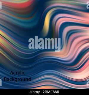 Abstract color wavy background. Colored wavy streams of liquid. Stock Vector