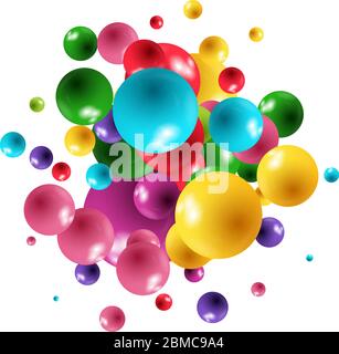 Colored balls background. Vector pattern Stock Vector