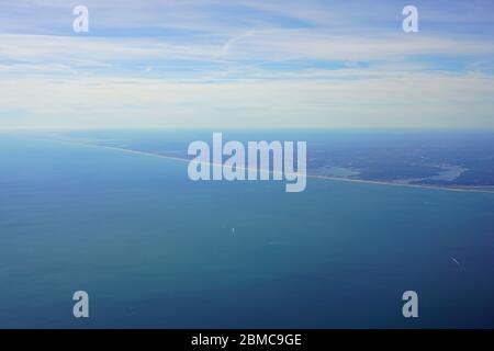 Aerial View Of Nude Beach At Sandy Hook National Recreation Area New Jersey U S A Stock Photo