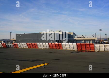 NEW YORK -23 NOV 2019-  The administration building of the Port Authority of New York and New Jersey at the John F. Kennedy International Airport (JFK Stock Photo