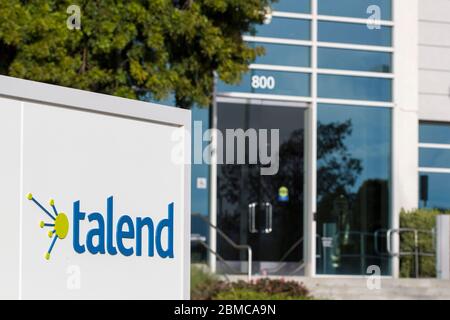 American cloud data integration and data integrity software company Talend's Headquarters in Redwood City, California, seen on Feb 16, 2020. Stock Photo