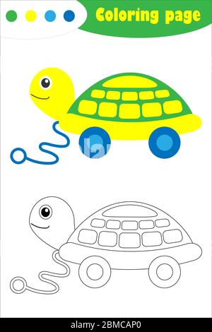 Children turtle coloring worksheet illustration Stock Vector Image Children turtle coloring worksheet illustration Stock Vector Image