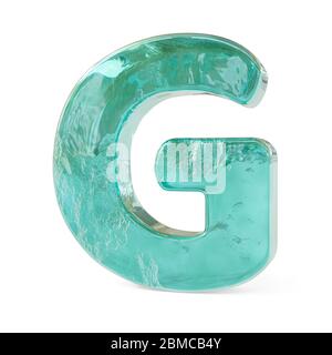 Realistic icy letters isolated on a white background. 3d image Stock Photo