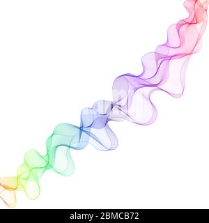 Smooth wave flow. Color wave. Set of abstract design elements. Stock Vector
