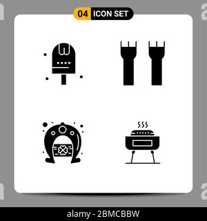 Pictogram Set of Simple Solid Glyphs of and, medieval, kitchen, castle building, festival Editable Vector Design Elements Stock Vector