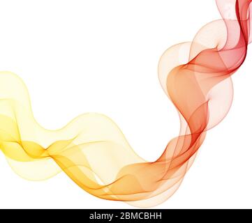 Smooth wave flow. Color wave. abstract design. Stock Vector