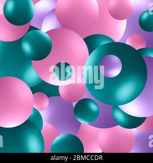 Colored balls background. Vector eps 10. 3d pink an blue balls Stock Vector