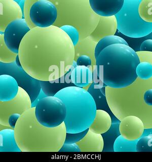Colored balls background. Vector eps 10. 3d green and blue balls Stock Vector