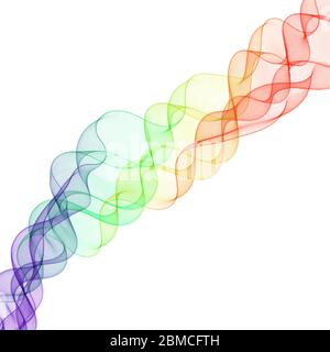 Smooth wave flow. Color wave. abstract design. Stock Vector