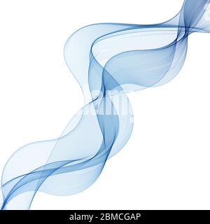 blue abstract wave. vector curved lines Stock Vector
