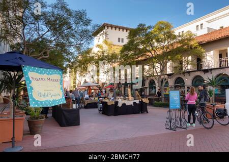 Makers Market of local goods, Santa Barbara, California, USA Stock Photo