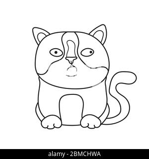 Cat Face Vector Illustration Suitable For Greeting Card, Poster Or T-shirt Printing. Stock Vector