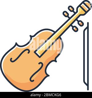 Cello line icon. Simple element from musical instruments collection ...