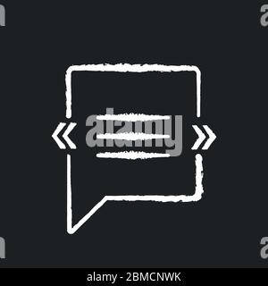 Chat bubble with quotes chalk white icon on black background. Empty circle  box for direct speech. Blank dialogue frame with quotation marks. Isolated  Stock Vector Image & Art - Alamy